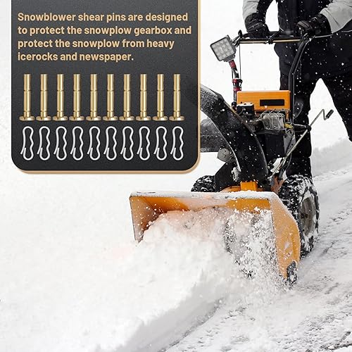 Miniatura 8 de IDEASURE 20 pasadores de cizalla para quitanieves, pasadores de cizalla y pasadores de chaveta compatibles con el quitanieves Craftsman Troy Bilt,