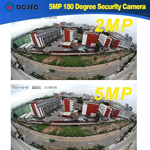 Miniatura 6 de Cámara de seguridad de domo gran angular de 5MP 4MP 180 grados HD-TVICVIAHD960H analógica 4 en 1 súper híbrido HD CCTV vigilancia 0.067 in lente ojo