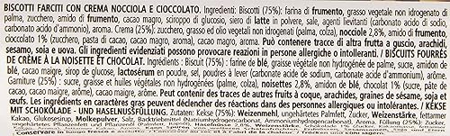 Miniatura 5 de Pavesi: porciones de galletas de avellanas y cacao "Ringo" con 18 galletas - 5.46 oz (155 g) Paquete de 4