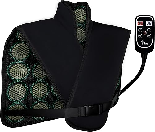 1Love Almohadilla térmica de infrarrojos lejanos | Tamaño grande 18 x 27 pulgadas | 77-176F | Con piedras de jade | Para la parte superior de la