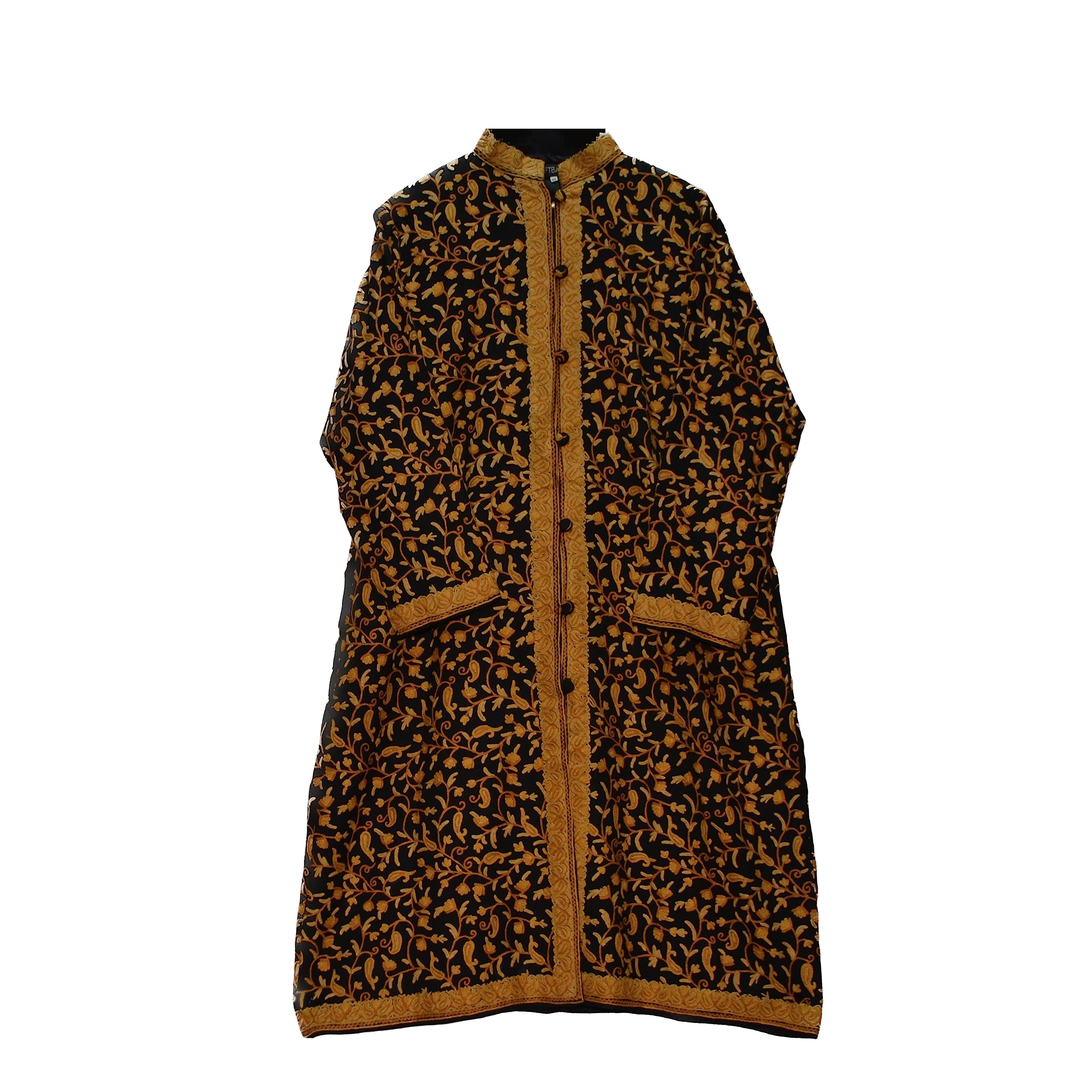 craftbazar Kashmiri Woolen Long Hand Embroidered Coat With Beautiful Embroidery-picture-24