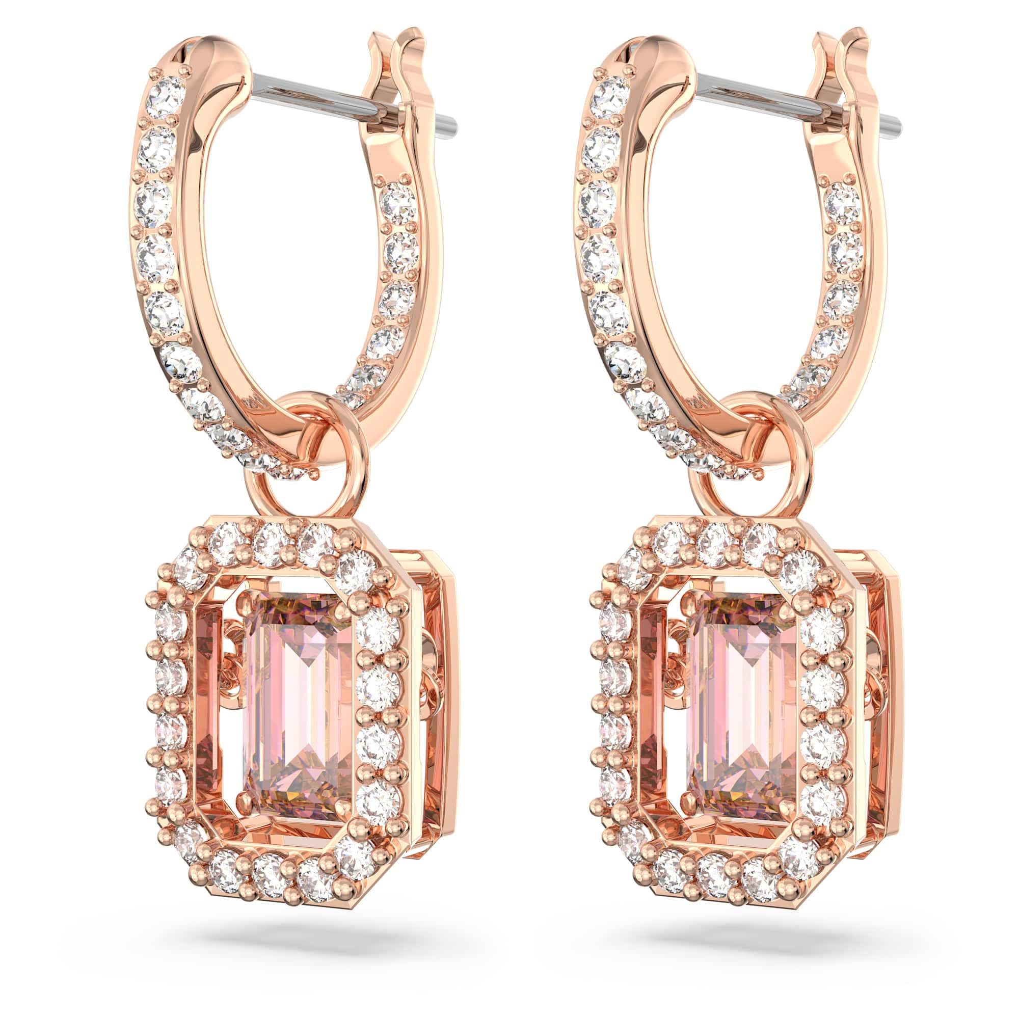 Swarovski Una Colección pendientes colgantes, talla octagonal