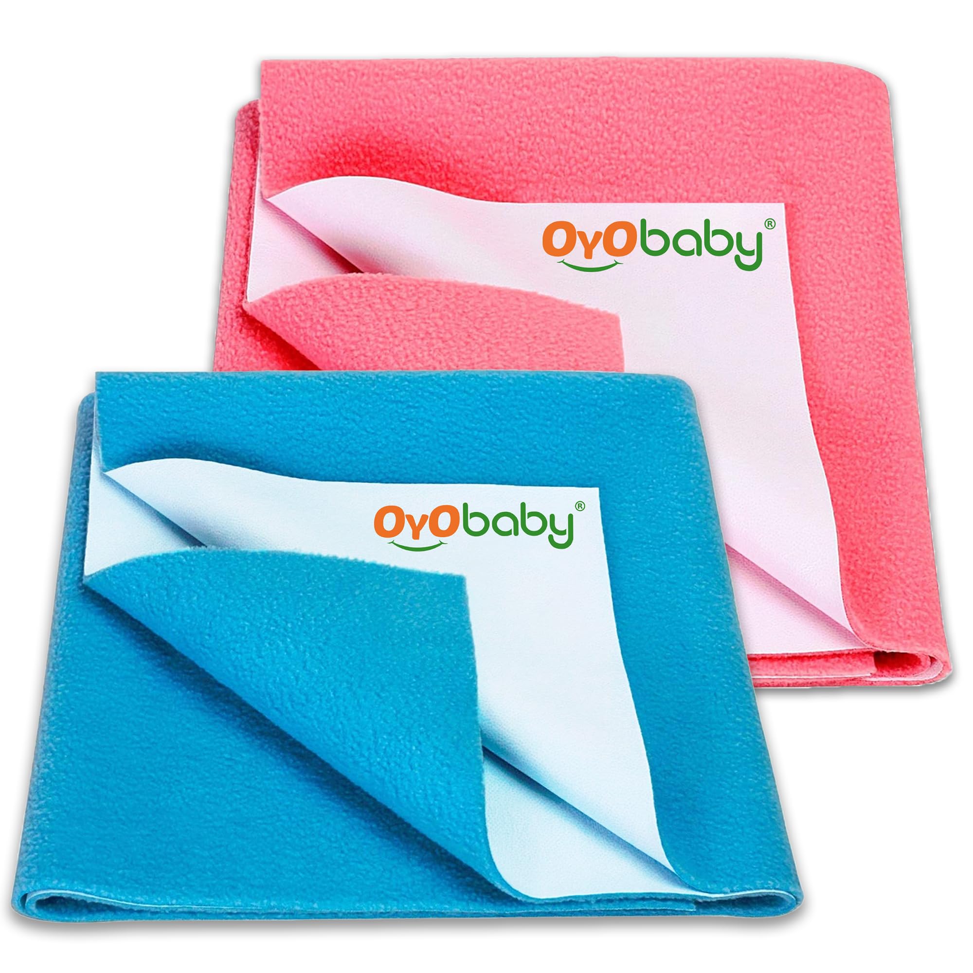 OYO Baby Waterproof Baby Bed Protector Dry Sheets for New Born Babies | Reusable Mats | Cot & Bassinet Gift Pack (Gift Pack 2, Salmon Rose)-image-6