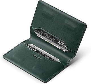 Slim Minimalist Card Holder RFID Blocking Leather Credit Card Holder Front Pocket Wallet Magnetic Closure