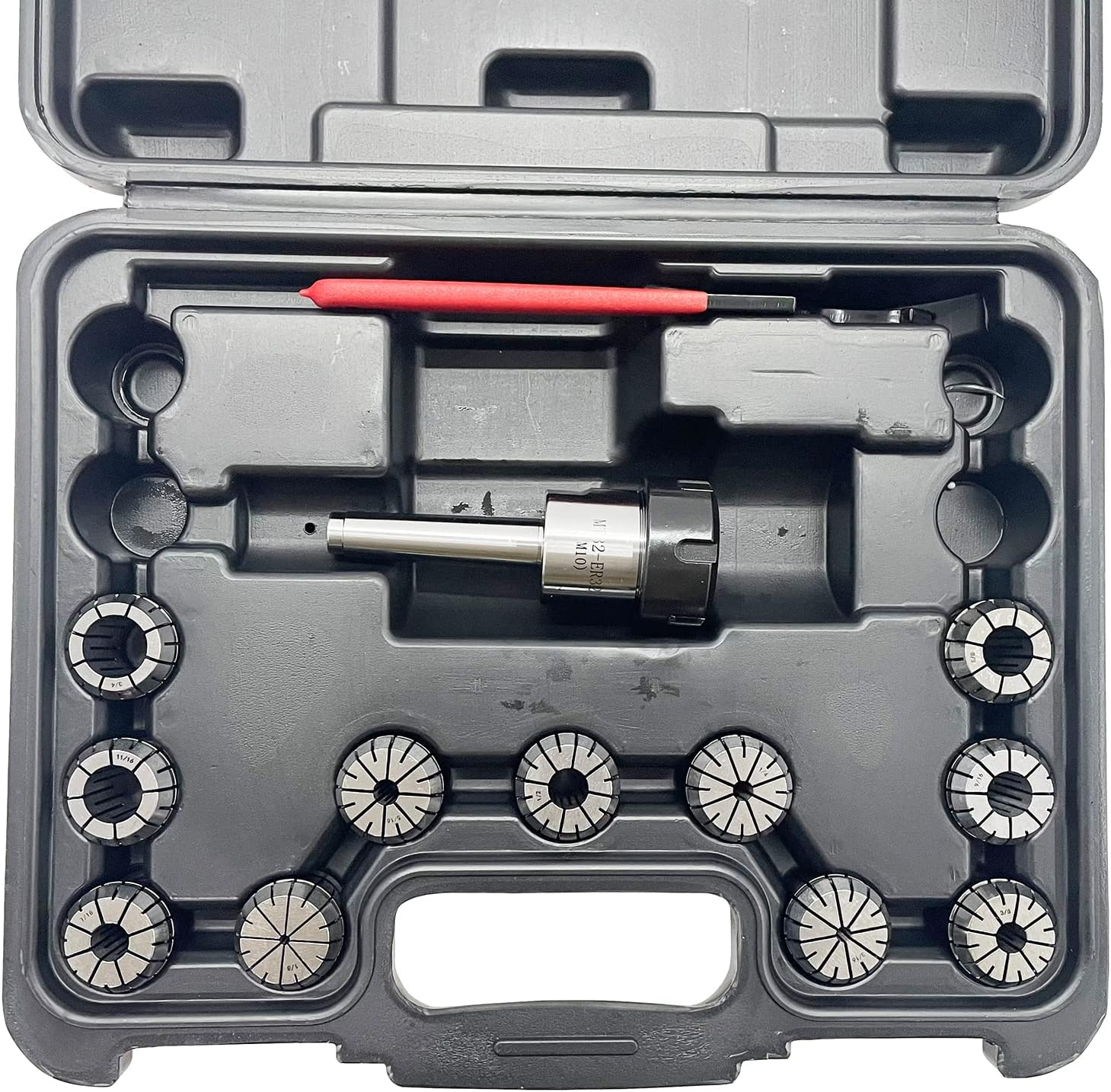 MT2 Shank ER32 Chuck 11 PC Collets Set with Box for Milling Machine CNC Work-holding