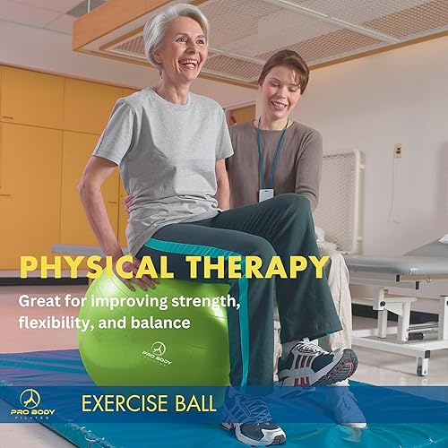 Miniatura 8 de ProBody Pilates Bola de yoga - Pelota de ejercicio de colores frescos para estabilidad, embarazo, entrenamiento y terapia física