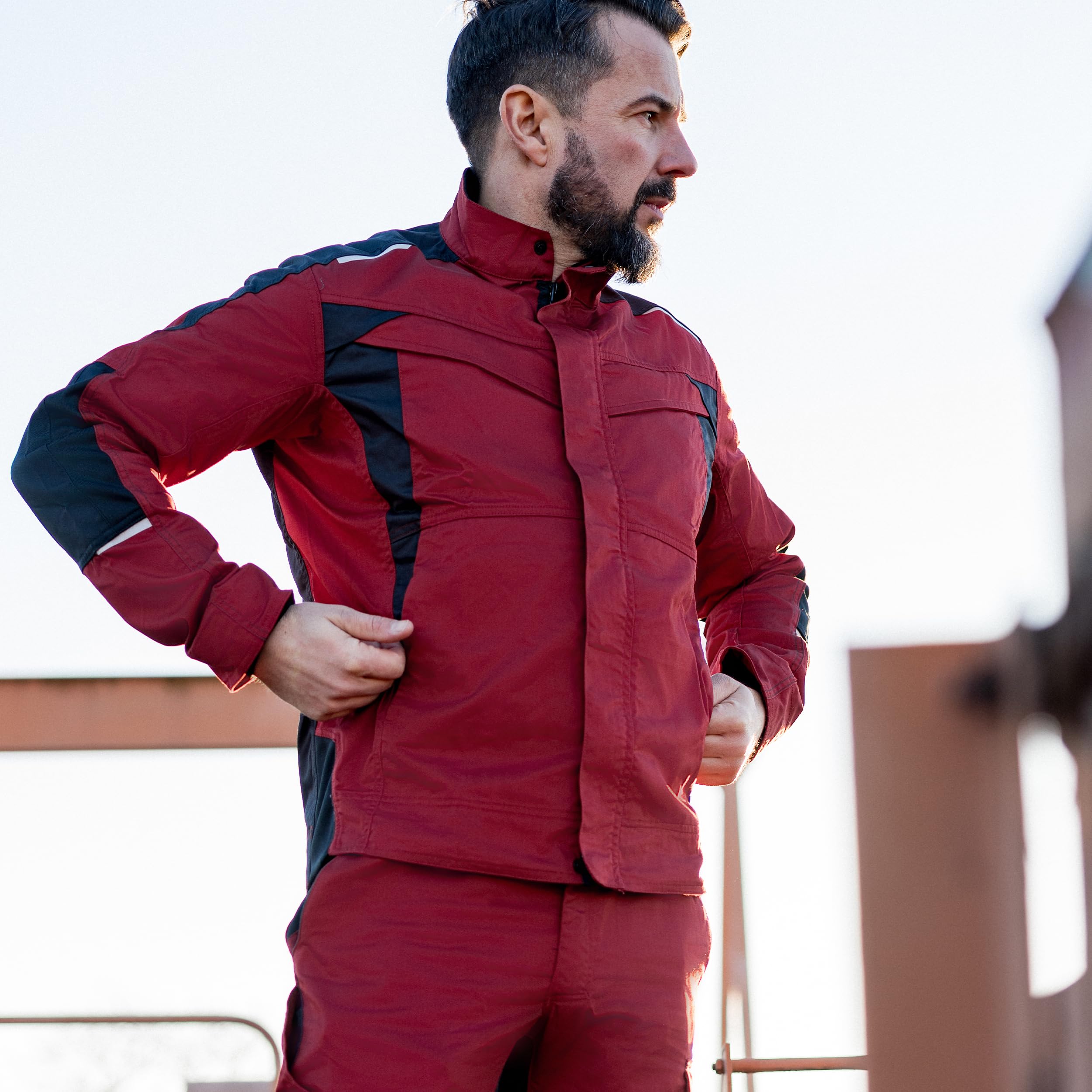 Qualitex iND Arbeitsjacke Bundjacke Jacke Stretch Flex Workwear Herren Damen Premium