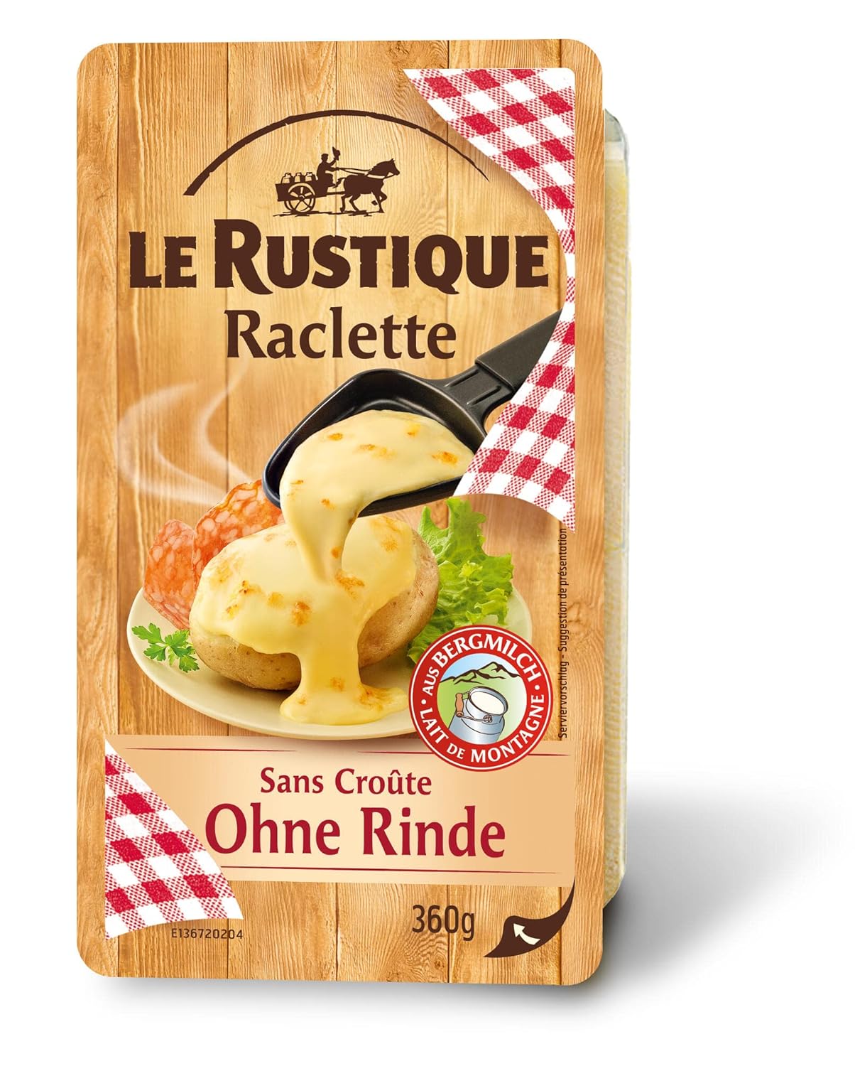 Le Rustique Raclette Ohne Rinde, 360g : Amazon.de: Lebensmittel & Getränke