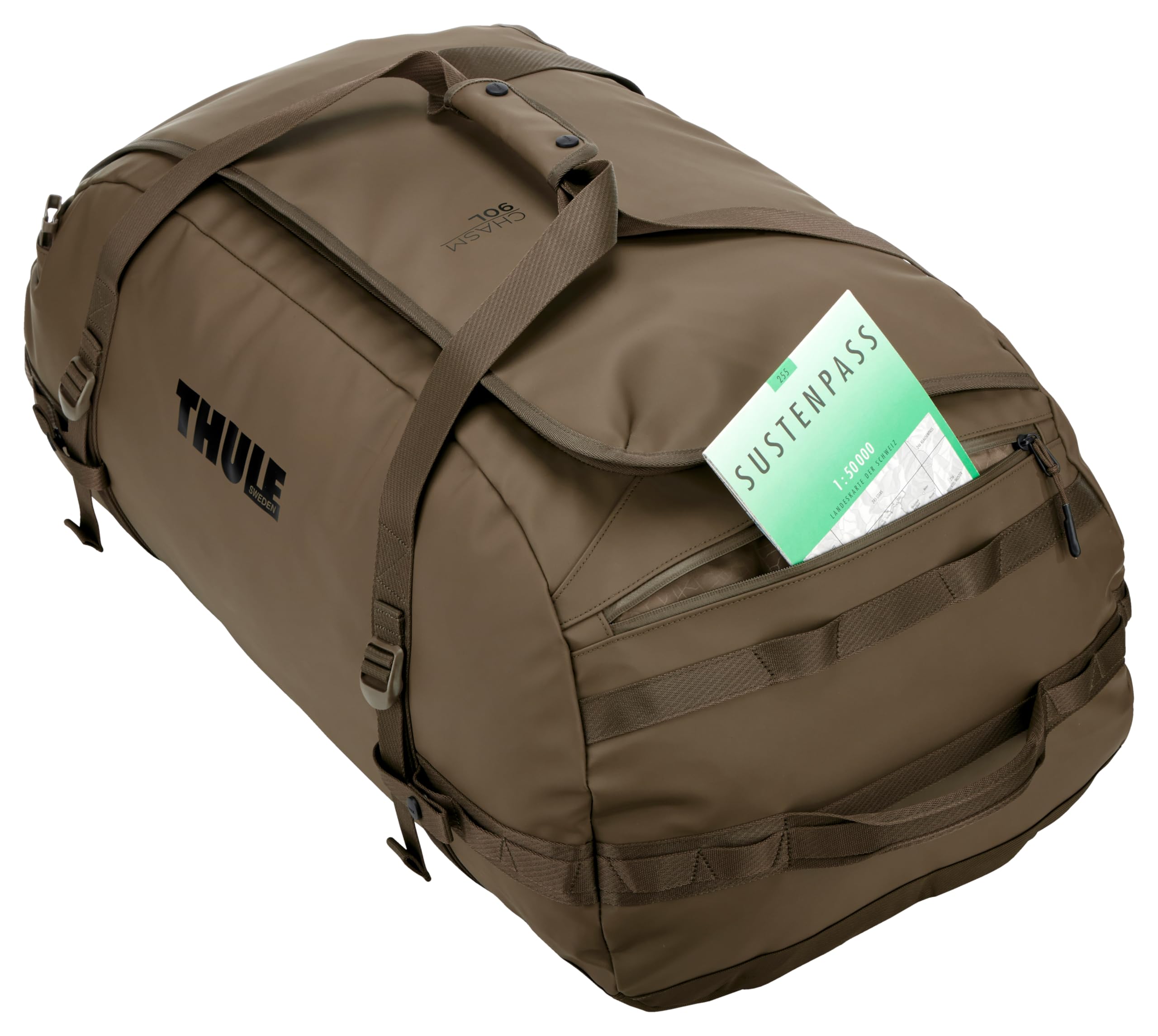 THULE Sac de Voyage Sac à Dos Chasm Recycled Duffel 90L Deep Khaki Kaki