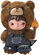 POP MART Hirono Living Wild-Fight for Joy Plush Doll 6.3 inches Collectible Toys Home Decorations, Holiday Birthday Gifts for Girls and Boys