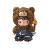 POP MART Hirono Living Wild-Fight for Joy Plush Doll 6.3 inches Collectible Toys Home Decorations, Holiday Birthday Gifts for Girls and Boys