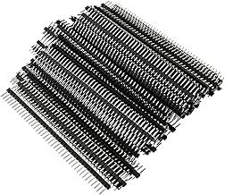 100pcs Male Header Pins, Lystaii Straight Single Row 40 Pin 0.1 Inch (2.54mm) Male Pin Header Connector PCB Board Pin Connector Electronic Component Raw Materials - coolthings.us