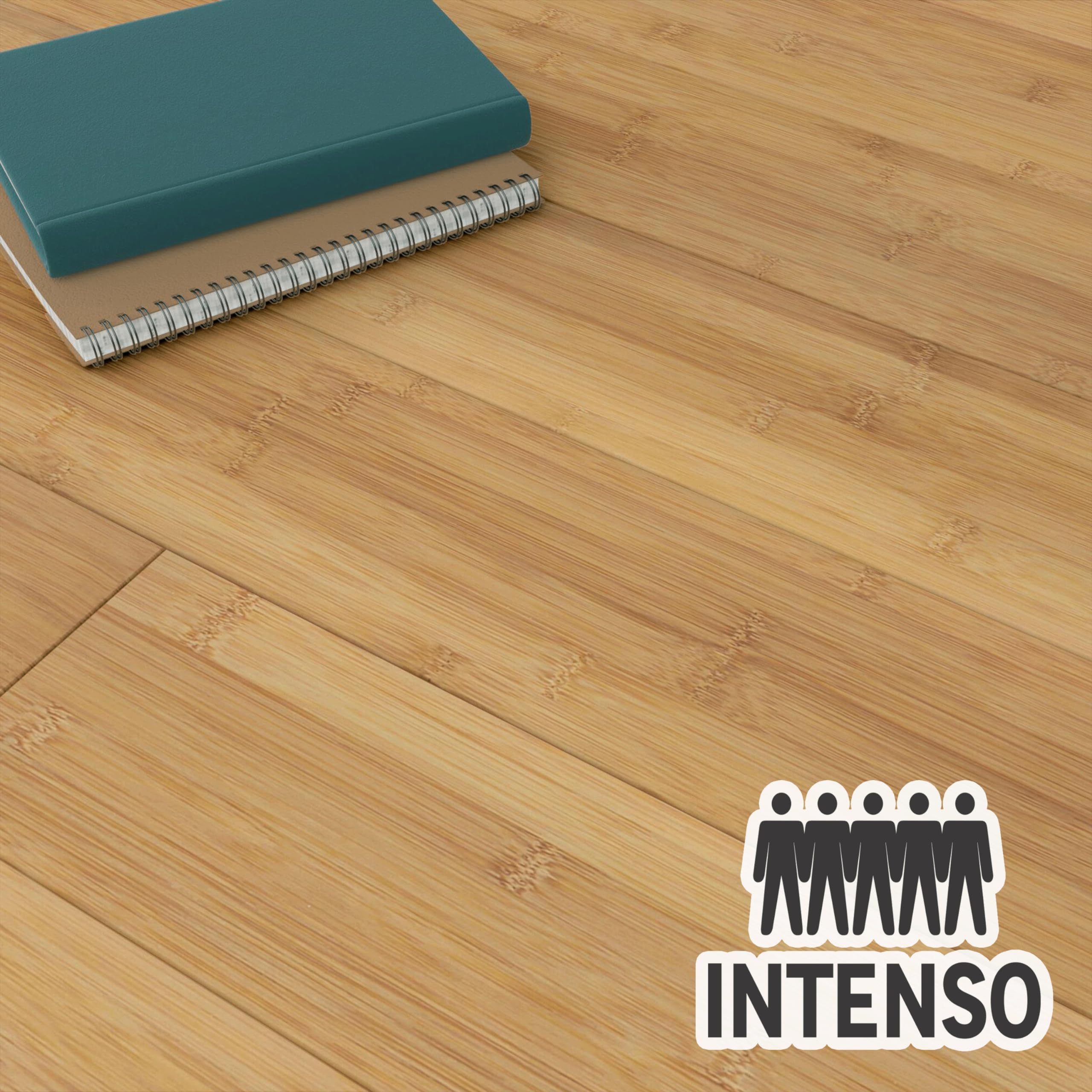 ARTENS - Parkettboden Bali - Versiegeltes massives Bambusparkett zum Kleben - Intenso - Natürliches Holz - Beige - L.98 cm x B.12,7 cm - Dicke 15 mm - 1,37 m²/ 11 Dielen - Belastungsklasse 21
