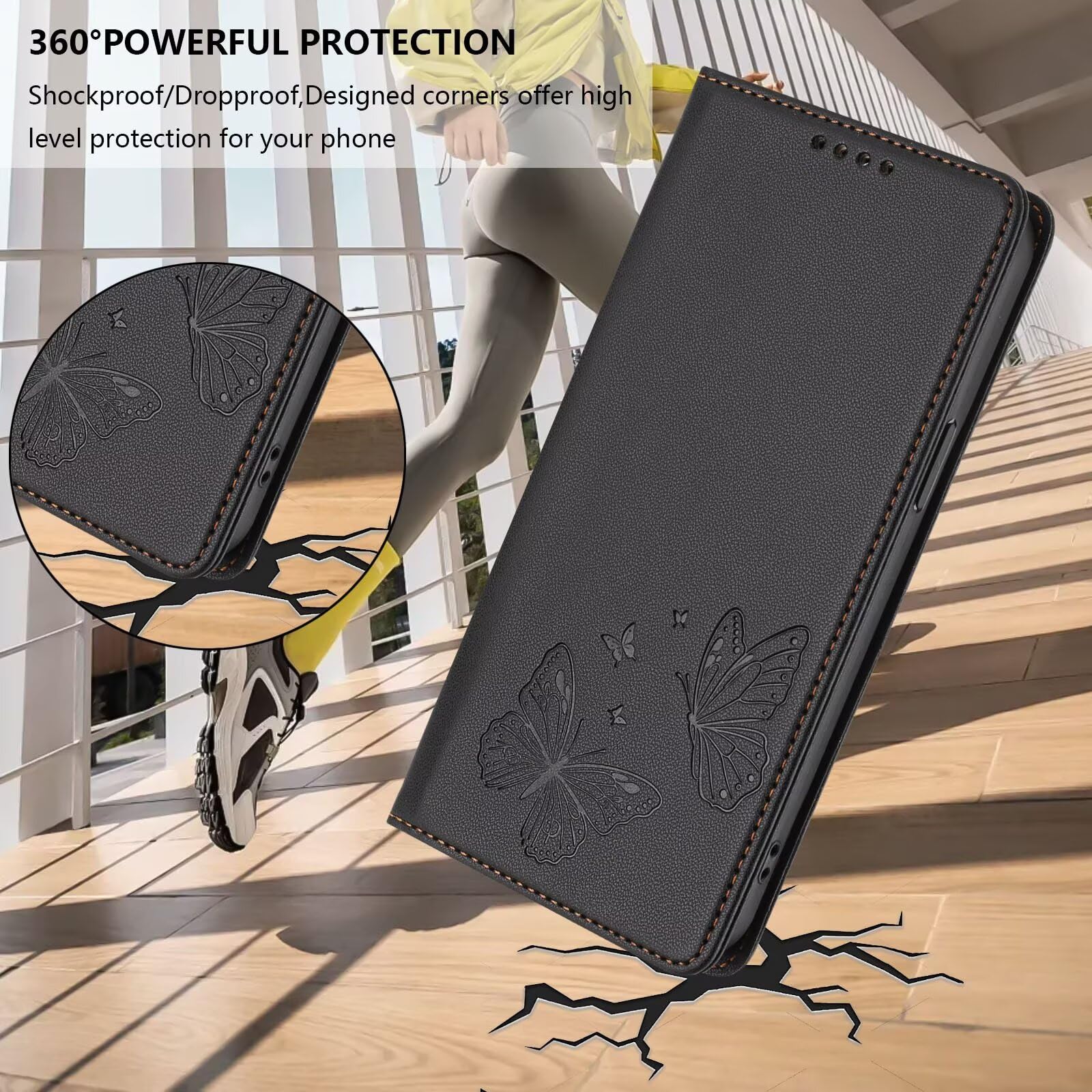 Custodia Portafoglio In Pelle Per IPhone 6/6S/7/8/SE 2020 – Verde Turchese Con Chiusura Magnetica E Funzione Leggio - 3