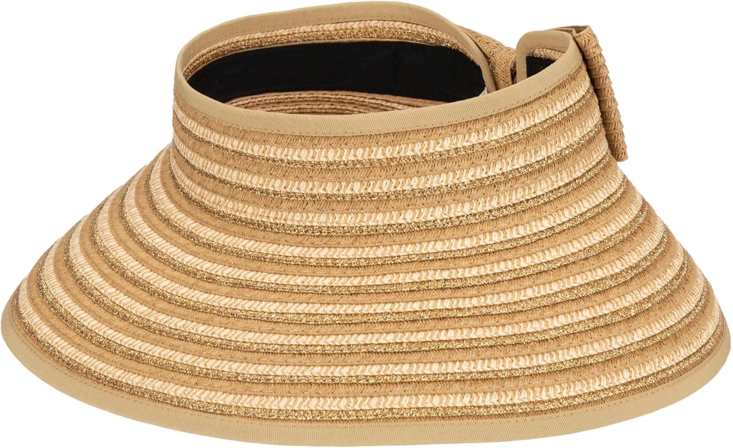 Women's Ultrabraid Packable Rollup Visor with Bow - Natural/Gold
