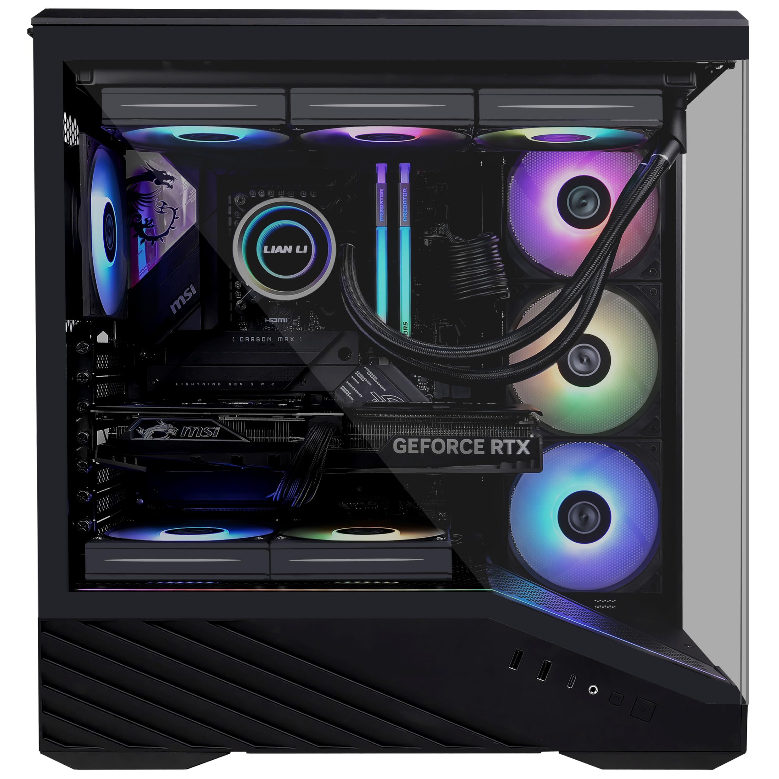 Lian Li Vector V100 Midi Tower Nero, Trasparente (Lian Li V100 - Black)