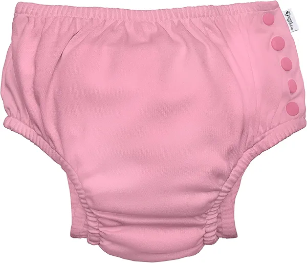 green sprouts Girls' Reusable Swim Diaper, Light Pink, 24 Months