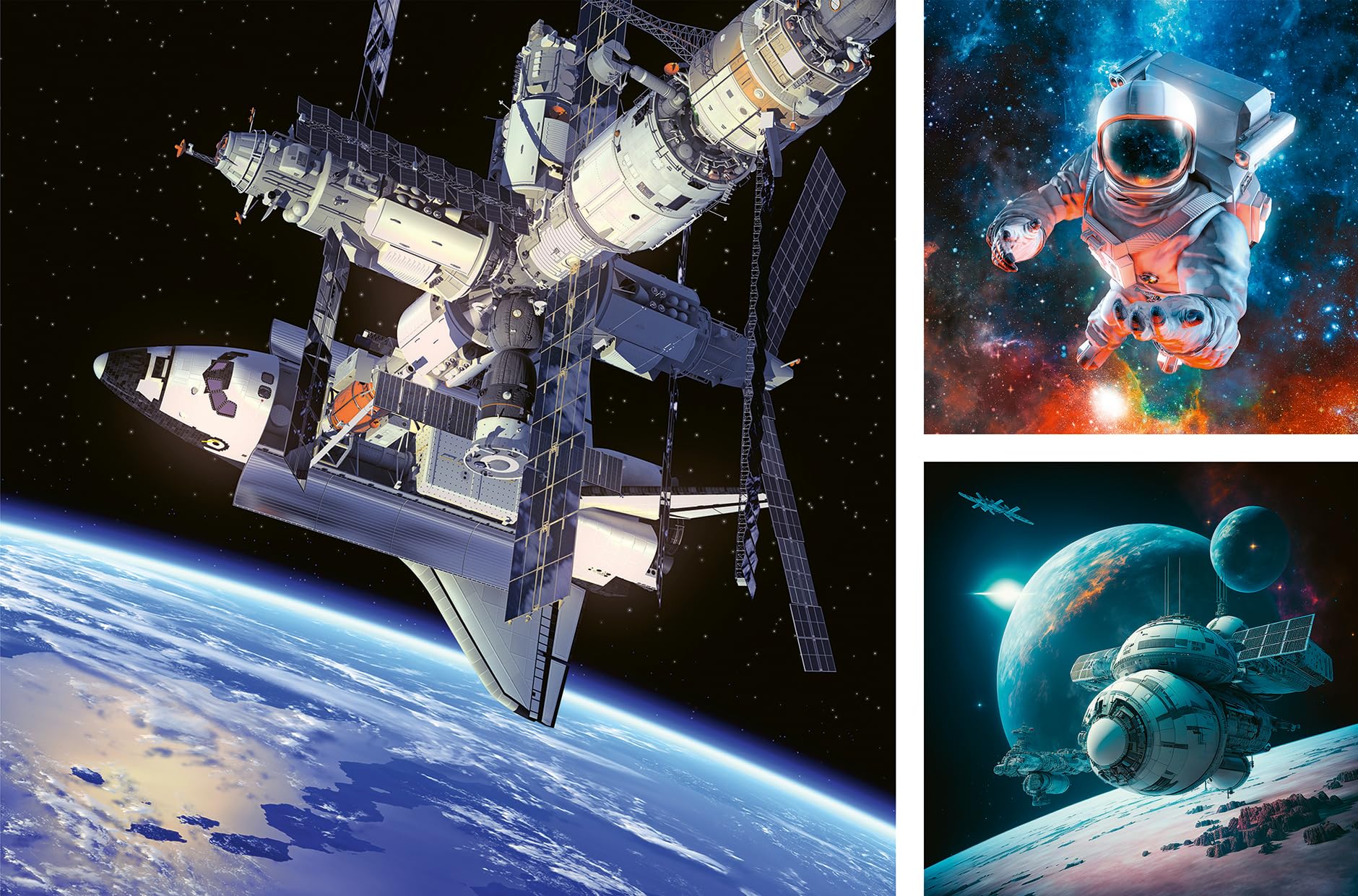 Ravensburger Astronaught In Outer Space Jigsaw Puzzles for Kids Age 5 Years Up - 3x 49 Pieces, Multicolor - Image 2