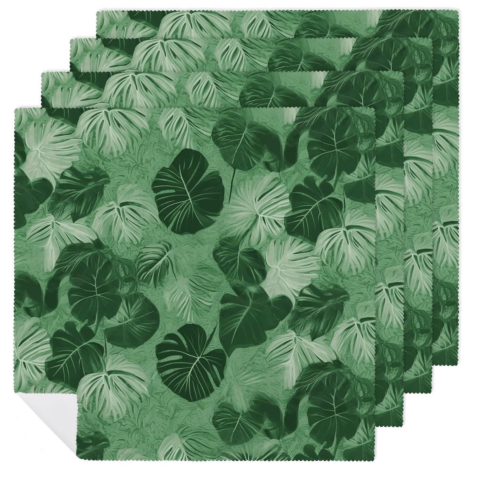 Serviettes de table lavables pour mariages et dîners quotidiens au style tropical