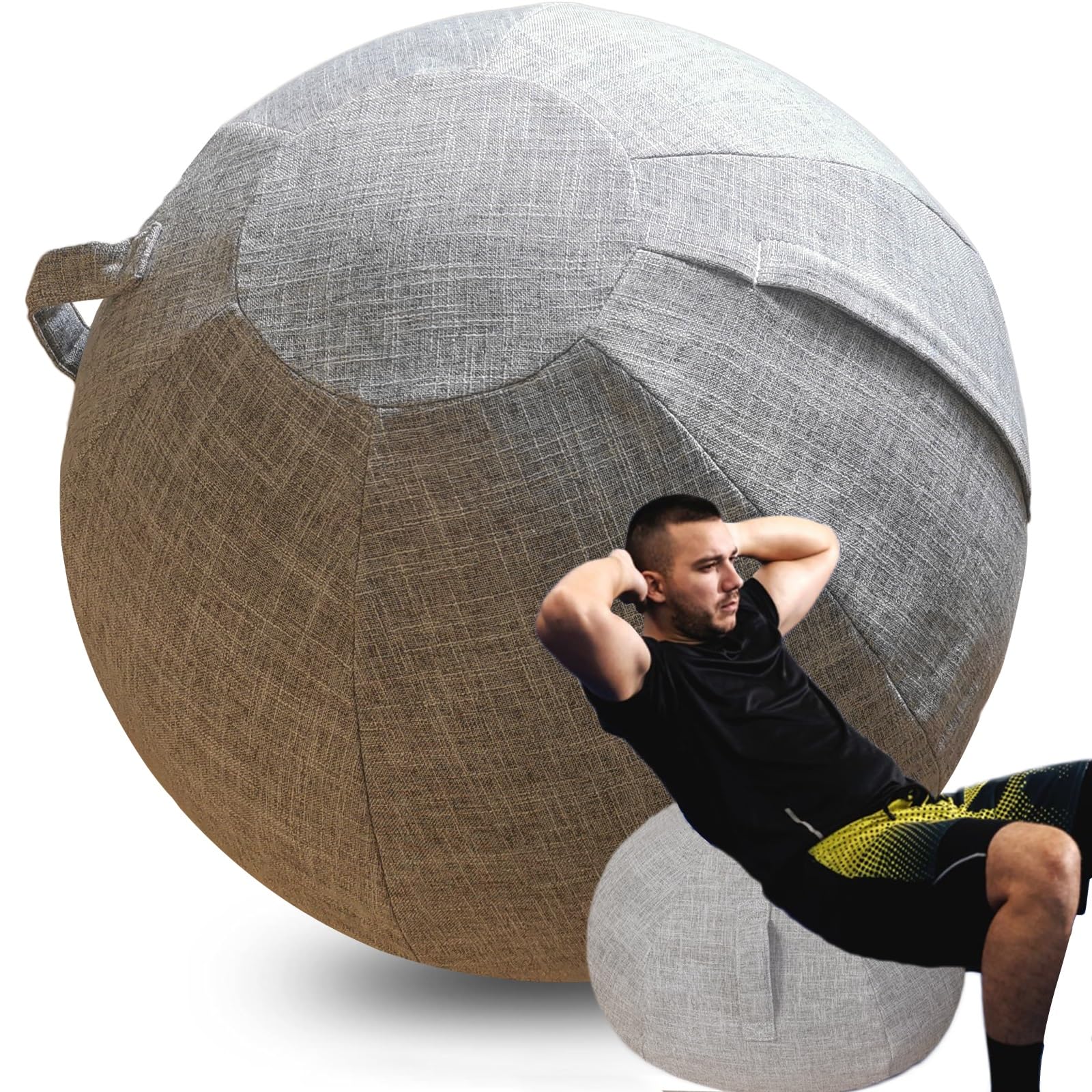 Palla per il Pilates Copertura Applicabile Sedie a Palla per Esercizi Palla da Medica per Fitness Fitball Gravidanza Elegante, Durevole e Confortevole【Nessuna pallina inclusa】