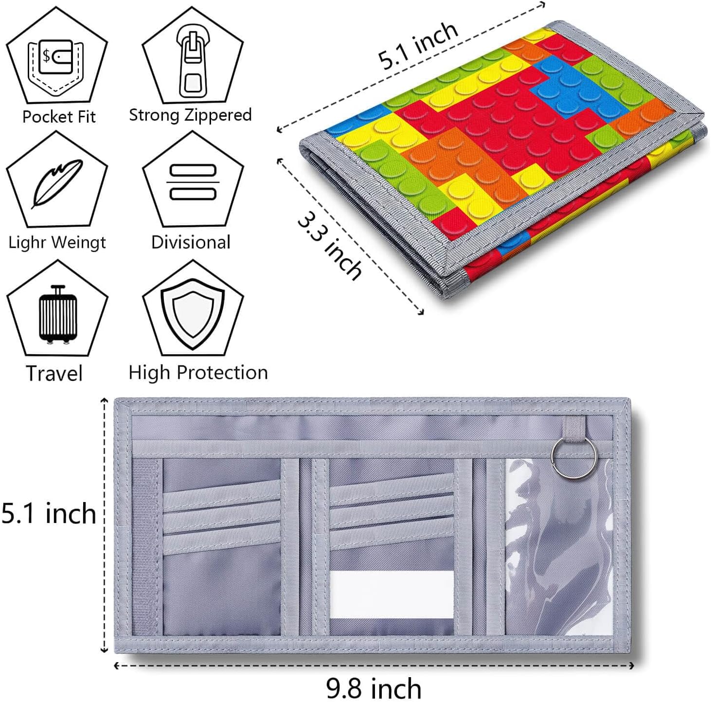 Kids Wallets for Boys With Coin Pocket, Wallets for Kids Ages 4-8,Trifold Wallet,Novelty Wallet for Childrens Birthday Gifts - Image 4