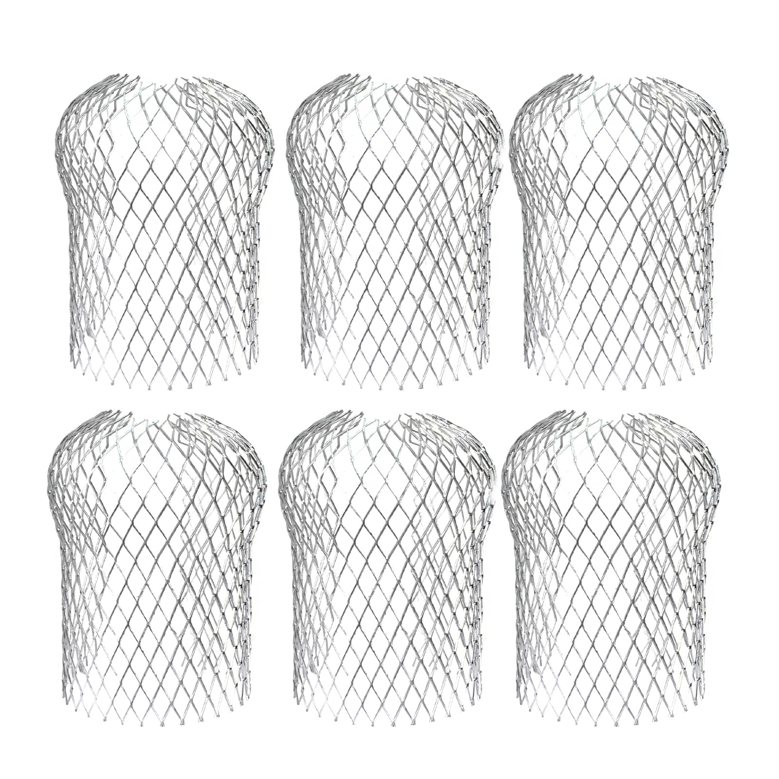 ZYFC 6 Pcs Gutter Downspout Guard, Strainer Rain, Gutter Round, Gutter Screen Metal, Gutter Protection, Aluminium Filter Grid, Leaf Protection Downpipe, Sieve for Roof Pipes