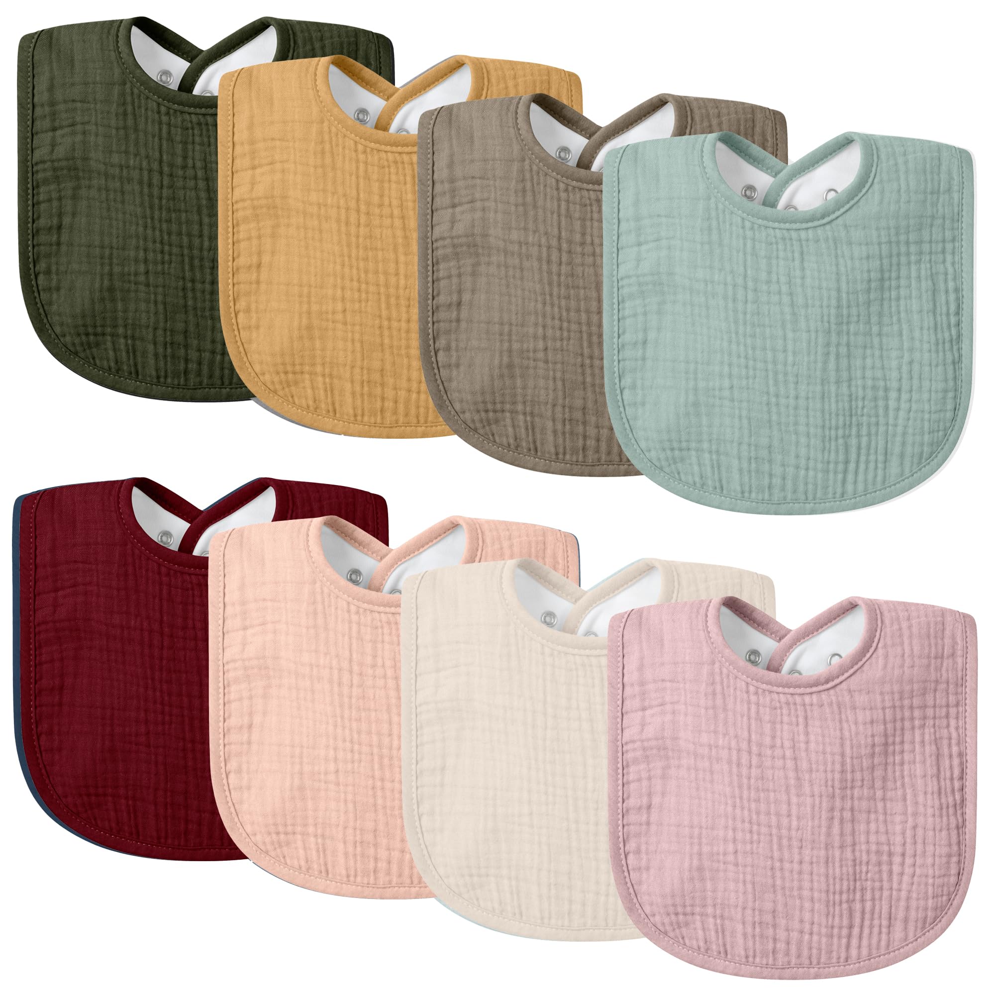 VOMARHUG Lätzchen Baby Musselin Halstuch Baby Weiche Verstellbare Quadratische Sabberlätzchen für Unisex Mädchen & Jungen