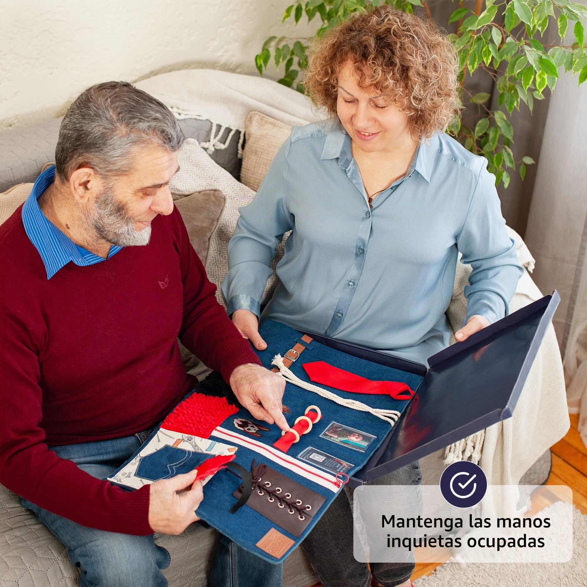 Manta Sensorial Para Demencia | Actividades Reconfortantes Y Relajantes Para La Demencia De Personas Mayores | Ayuda Para Alzheimer, Demencia, Asperger, Autismo Y Ansiedad