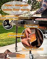 Vista 2 de Sistema de drenaje de grasa posterior para plancha Blackstone, equipado con embudo recolector de grasa posterior, 10 paquetes de revestimientos