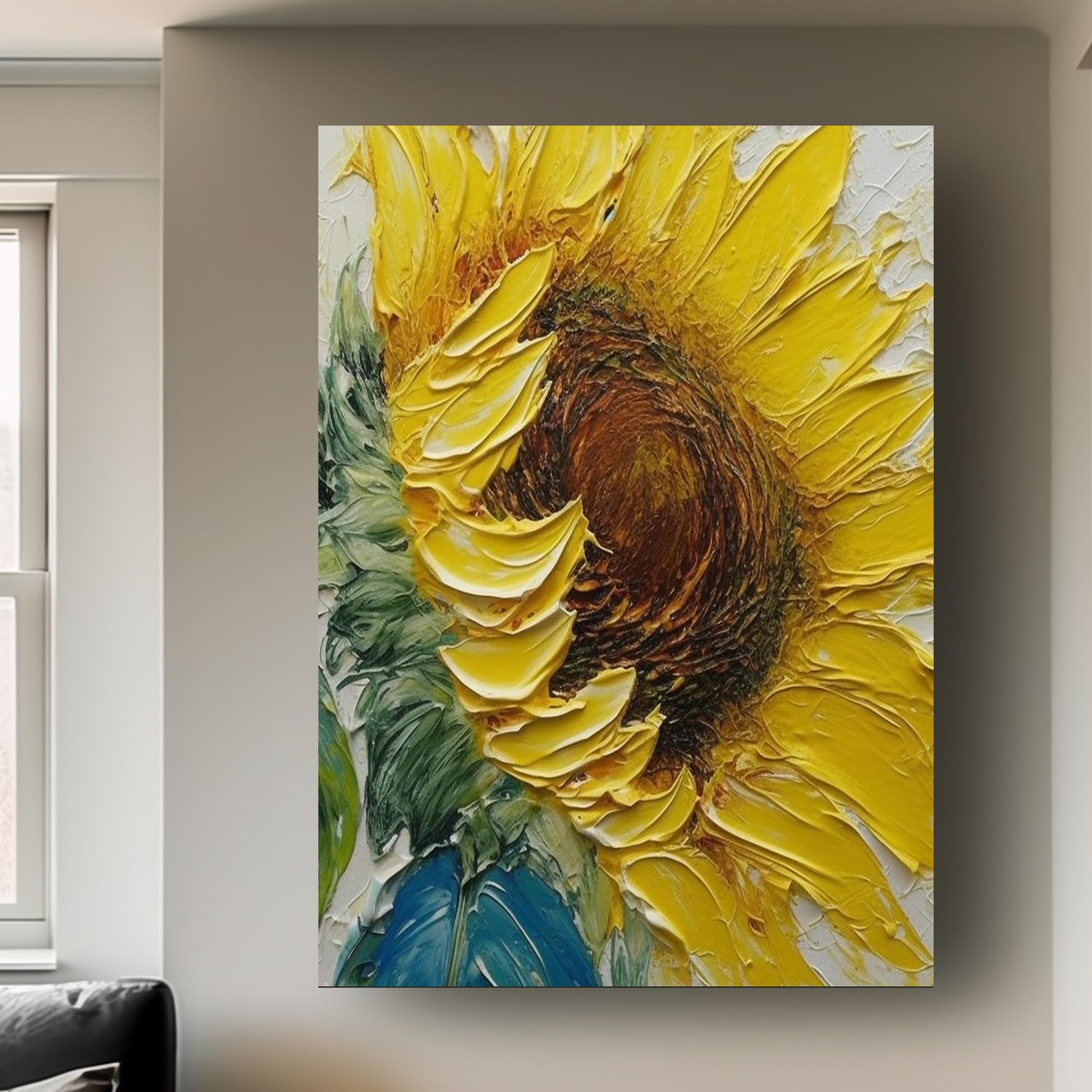 Amazon.com: Jsiluxna Modern Abstract Oil Painting Hand-Textured 3D