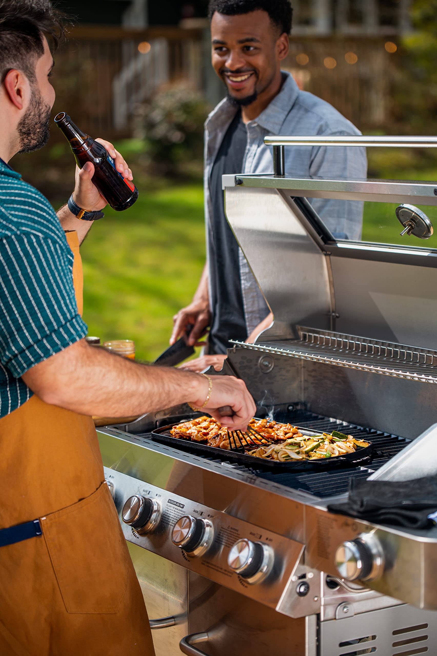 Seasoned Cast Iron Reversible Grill Griddle