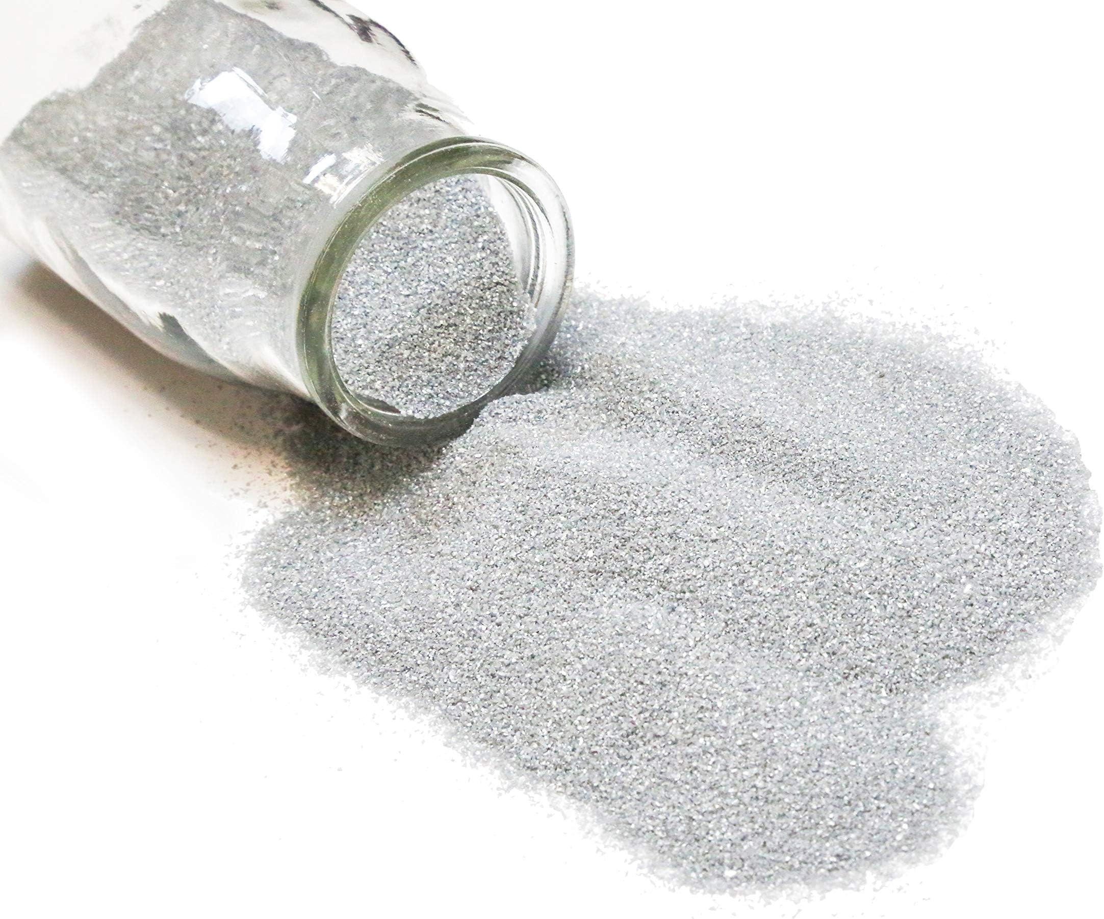 WGV Unity Colored Fine Sand 1 Pound DIY Crafts, Vase Filler, Planter Terrarium Centerpiece Design for Wedding Party Event Home Office Garden Decor, Silver