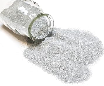 WGV Unity Colored Fine Sand 1 Pound DIY Crafts, Vase Filler, Planter Terrarium Centerpiece Design for Wedding Party Event Home Office Garden Decor, Silver
