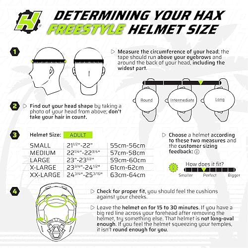 Miniatura 8 de HAX Havoc Fullface - Casco todoterreno para adultos, cuatrimoto, motocross, moto de nieve, ligero, duradero y certificado por DOT para seguridad