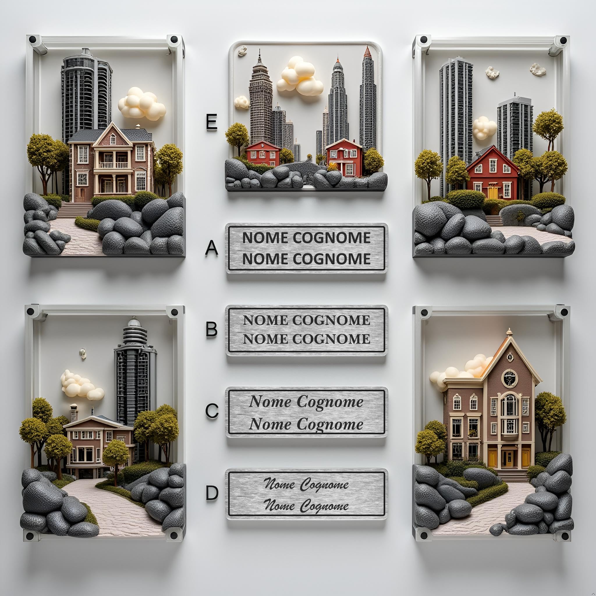 Targa Posta Alluminio con Biadesivo | Personalizzabile 1‑4 Righe | Resistente Esterno & Interno | Targa Cassetta Postale (Alluminio Colore Argento, Misura 70x20mm)