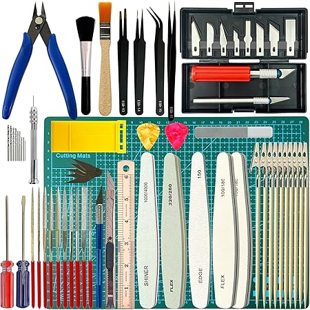 Model DIY Tool Kit, Professional Gundam Craft Building Repairing Tool Set, Dollhouse Miniature Hobby Gunpla Building or Handmade Hobby Craft Tools Set