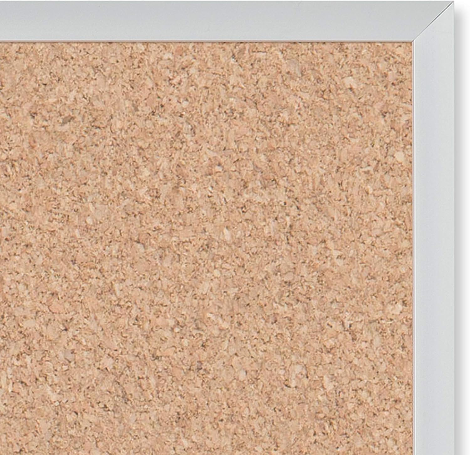 U Brands Cork Bulletin Board, 17 x 23 Inches, Silver Aluminum Frame (020U00-01) : Office Products
