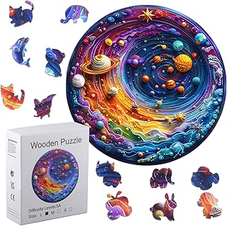 Comprar 29cm Rompecabezas de Madera - Galaxia cósmica con Animales - Elementos Rompecabezas de para Adultos y niños