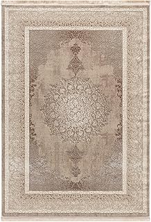 VIMODA Teppich Kurzflor Moderner Teppich mit Ornament-Muster – Pflegeleicht & Robust – Für Fußbodenheizung geeignet,Farbe:Beige;Maße:160x230 cm