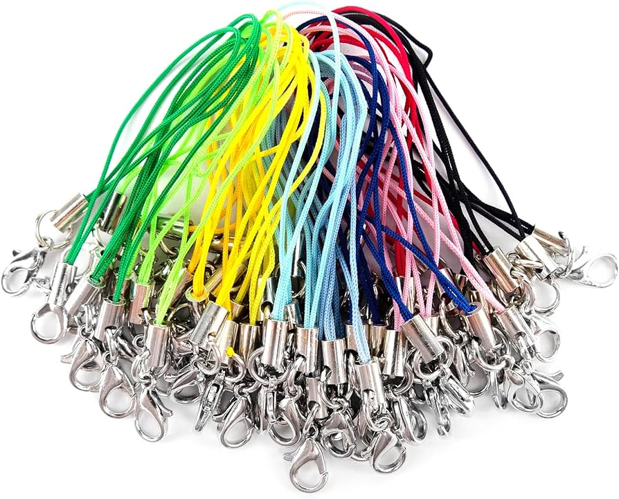 Amazon.com: AUEAR, 50 Pack Lobster Clasp Cords Strap Charm Mini