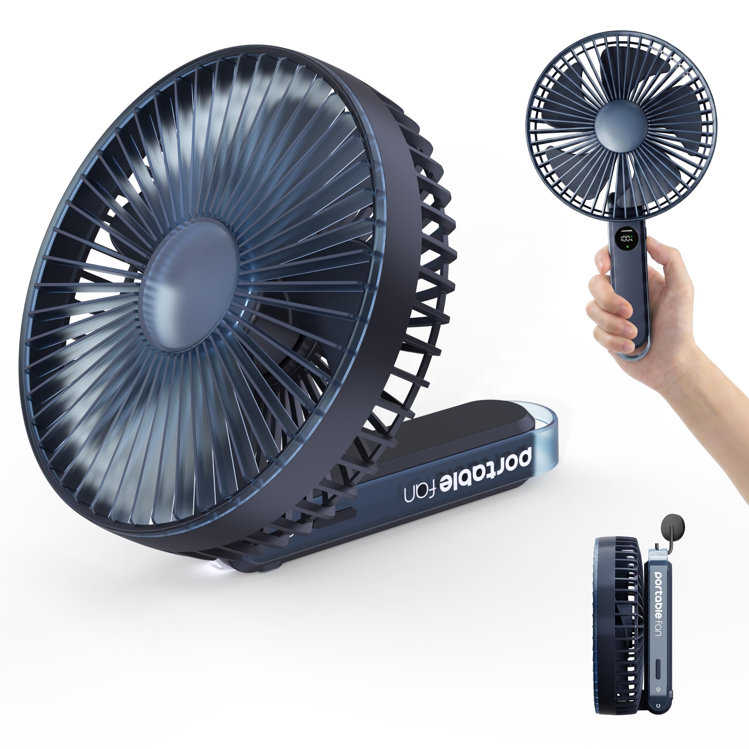 Amazon | 卓上扇風機 静音 小型【折り畳み収納可能·1台多役·最大直径