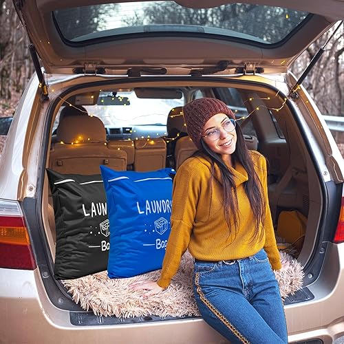 Miniatura 7 de Bolsas grandes de viaje para lavandería con cremallera, bolsas de pañales impermeables para ropa sucia, maleta, traje de baño, ropa de gimnasio,