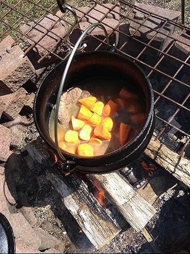 Miniatura 9 de Cuisiland Olla de caldero Potjie de hierro fundido de 8.5 cuartos con tapa y 3 patas, olla pre-sazonada estilo sudafricano para cocinar al aire