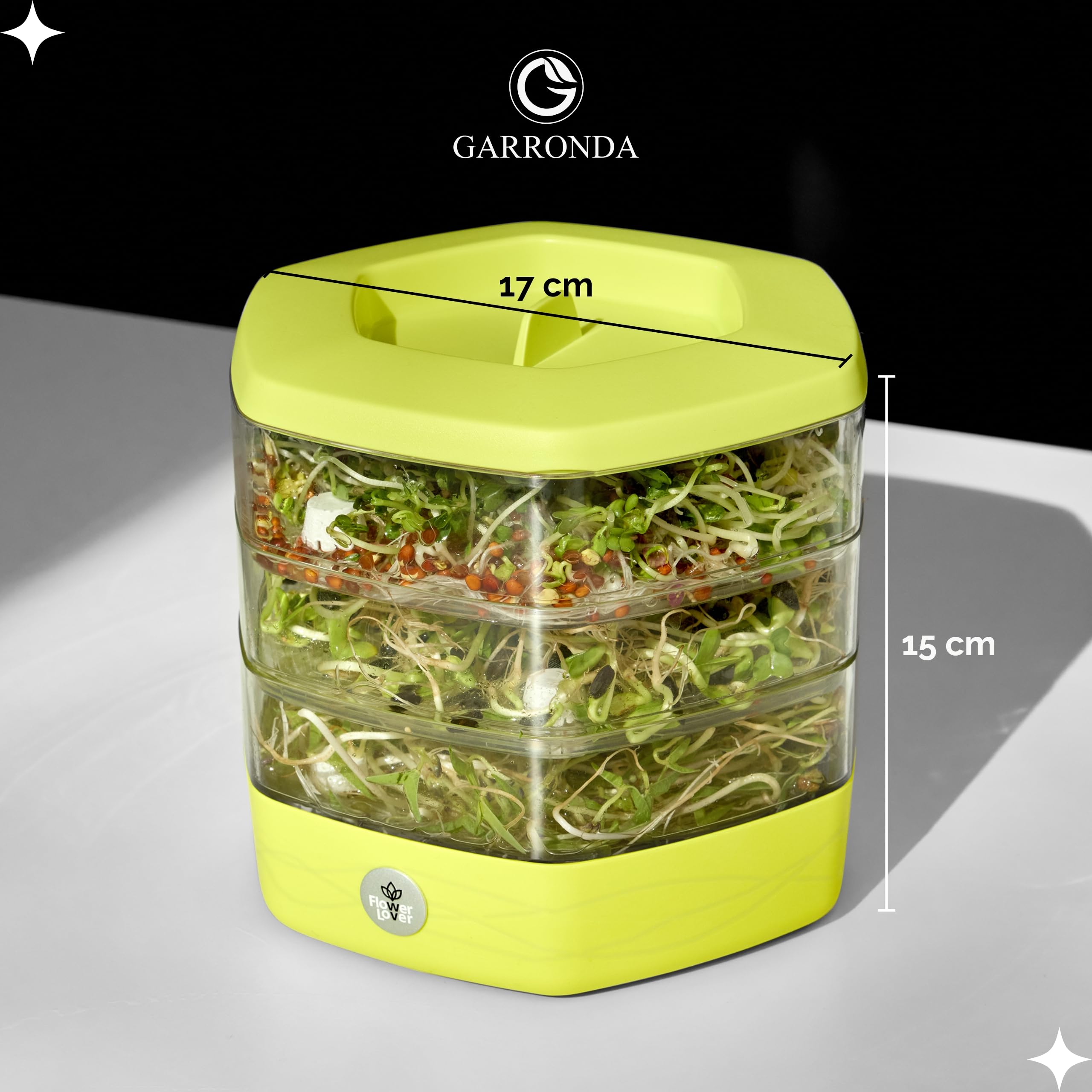 Torre Di Germogli Garronda - 3 Livelli Per Coltivare Semi, Ideale Per Microgreens - Foto 3
