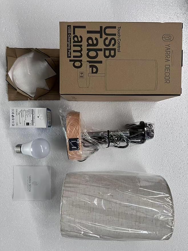 Lámpara de Mesa Yarra-Decor con Puerto USB y Control Táctil miniatura 8