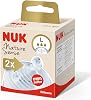 NUK Nature Sense Silicone Teat, BPA Transparent, Large, Pack of 2, Clear