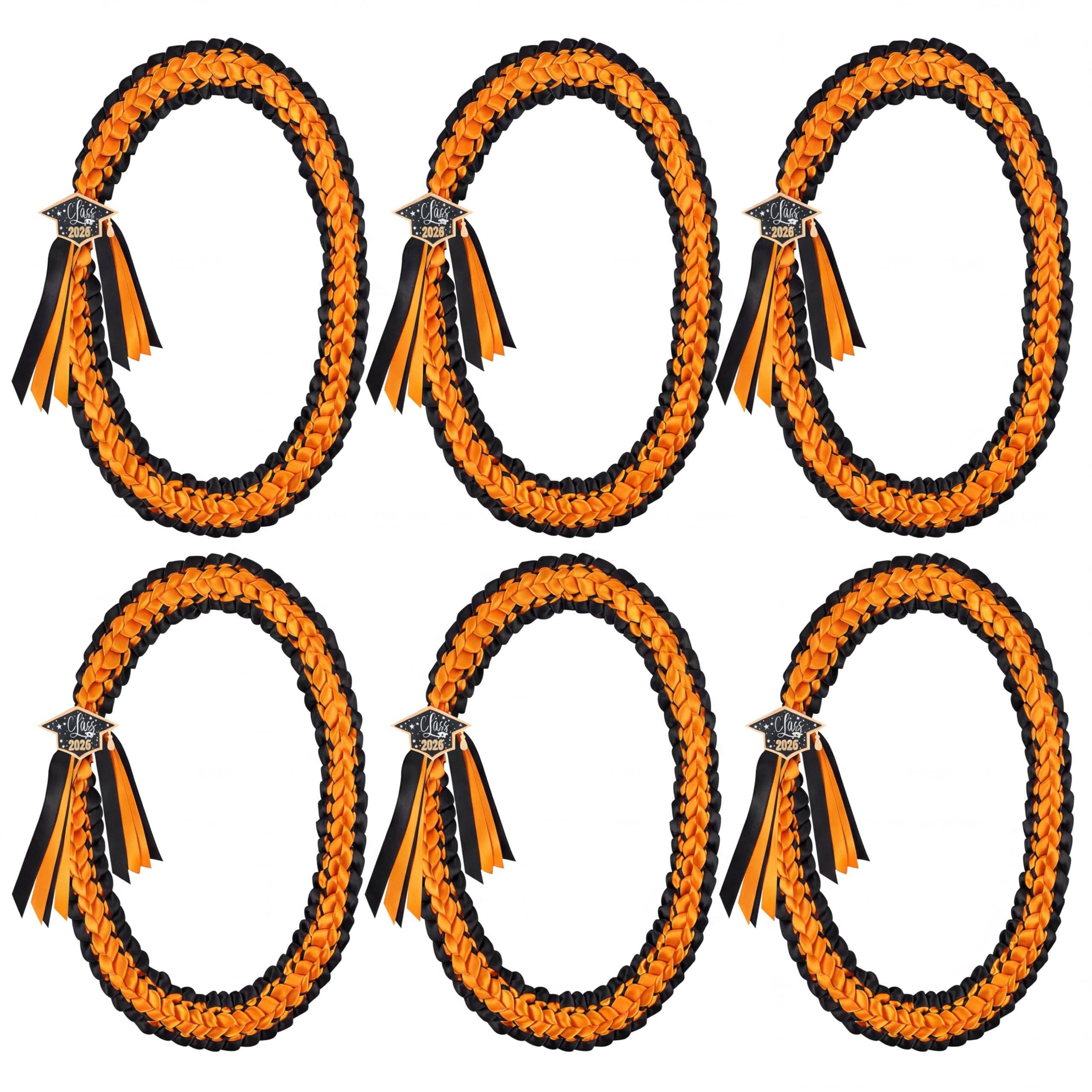 TFTAFAN Graduation Lei Class of 2026 Graduation Ribbon Leis Graduation Necklace Braided Necklaces Graduation Leis gift Party Accessories for Women and