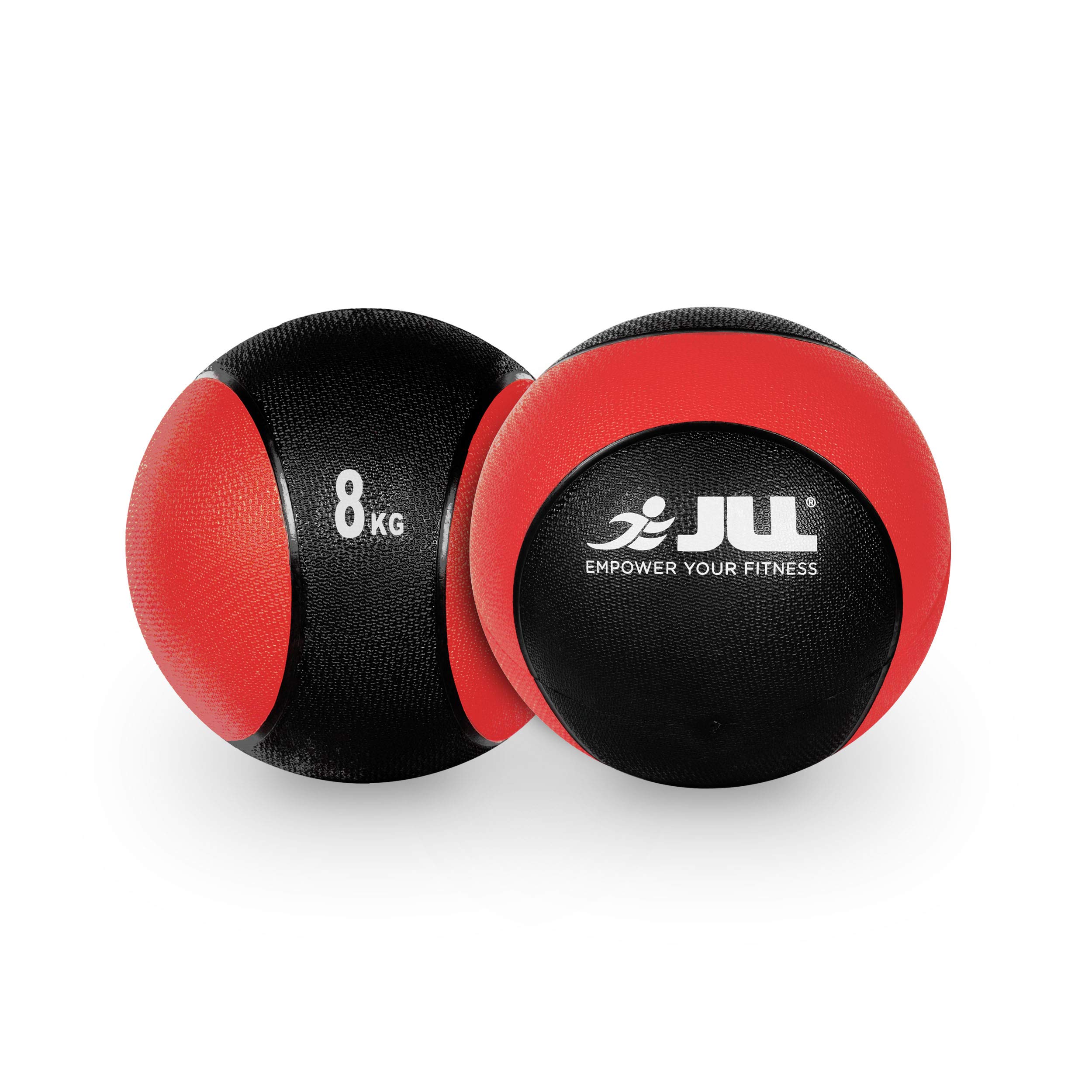 JLL Medicine Balls 1-10kg, Heavy Duty Rubber, Colour Coded Weights - For Weight Training, Exercise, Fitness, MMA, Boxing (8)