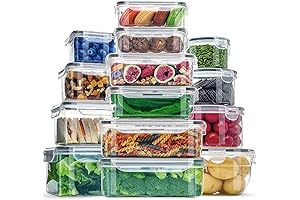 28 Piece Airtight Leak-Proof Freezer Containers Set