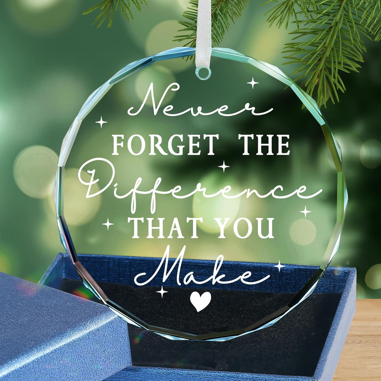Thank You Gifts for Women, Teacher Gifts, Employee Appreciation Retirement Farewell Goodbye Thanksgiving, Christmas Ornaments 2025 - Never Forget The Difference You Make - Image 2